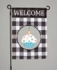 Garden Flag with Interchangeable Icons and Stake