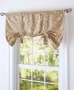 Floral Bow Accented Valances - Taupe