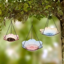 Hanging Glass Birdbaths
