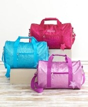 Personalized Glitter Duffel Bags
