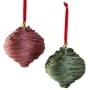 Set of 2 Ruffled Arabesque Ornaments