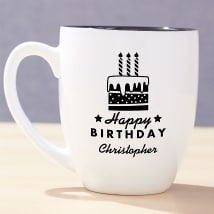 Personalized Happy Birthday Bistro Mug