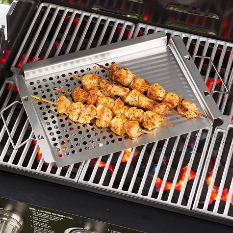Stainless Steel Grill Toppers - Solid & Perforated