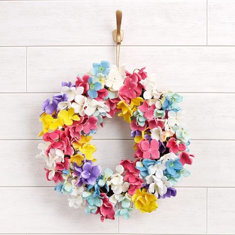 Lighted Flower Wreaths - Colorful Summer