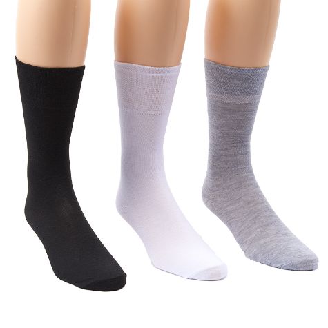 6-Pair Diabetic Socks - Men's Solid