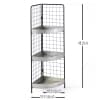 3-Tier Metal Corner Shelves - Gray