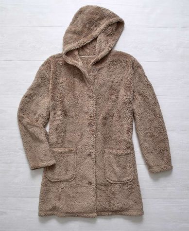 Hooded Button-Down Cuddle Jackets