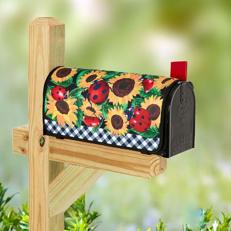Spring Neoprene Mailbox Cover - Ladybugs