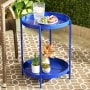 Metal Round Tables - Navy Blue