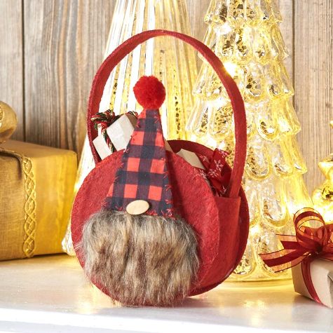 Buffalo Plaid Gnome Mini Gift Bags