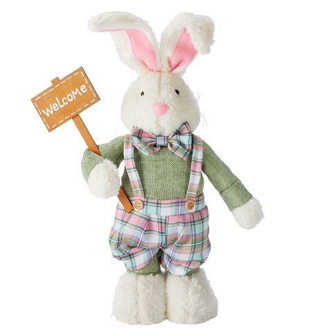 Plush Easter Rabbits with Extendable Legs