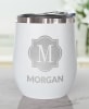 Personalized Stemless Wine Tumblers - White