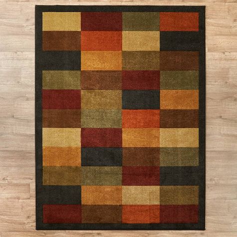 Carved Color Block Rug Collection