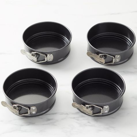 Set of 4 Nonstick 4" Springform Pans