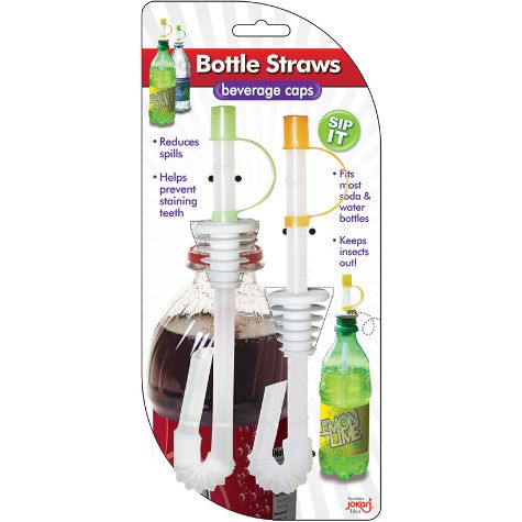 2-Pk. Beverage Caps and Bottle Straws