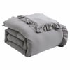 Davina Enzyme Wash Ruffled Comforter Sets - Charcoal Twin