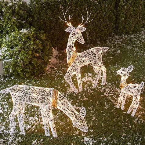 3-Pc. Lighted Deer Family