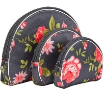 Set of 3 Zippered Cosmetic Bag