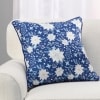 Christmas Blue Floral Accent Pillow or Furniture Protectors - Poinsettia Accent Pillow