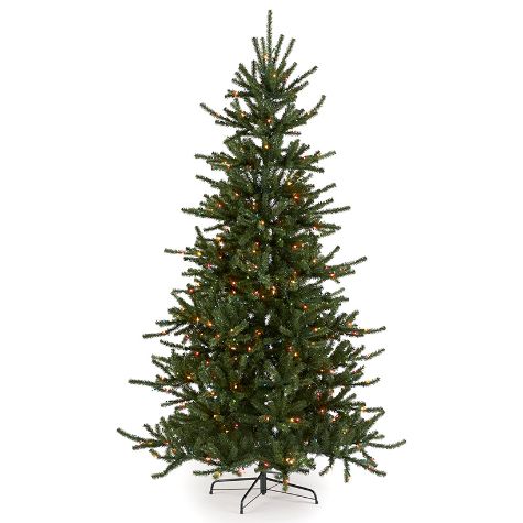 7.5-Ft. Pre-Lit Long Branch Artificial Trees - Traditional Multi Lights