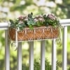Decorative Rail or Fence Planters - Antique White