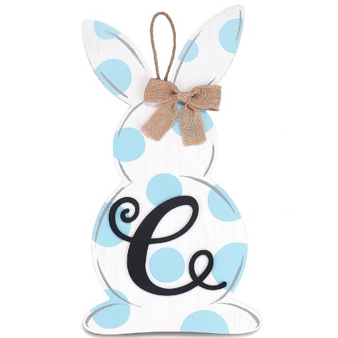 Monogram Easter Bunny Door Hangers