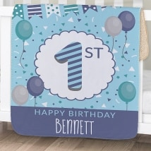 Personalized Birthday Sherpa Throws