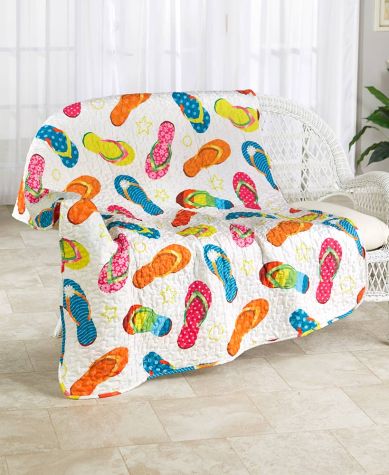 Themed Quilted Throws - Flip-Flop