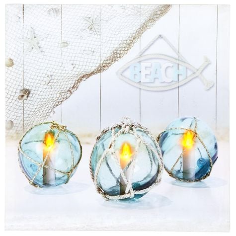 Lighted Nautical Wall Art - Candle