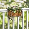 Decorative Rail or Fence Planters - Dark Brown Small Planter