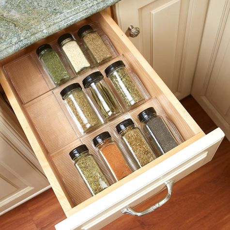 In-Drawer Expandable Spice Rack