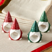 Gnome for the Holidays Set of 4 Napkin Rings