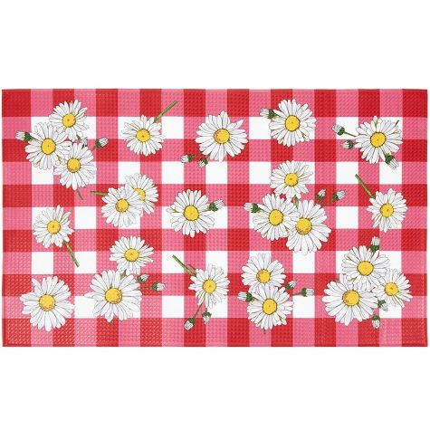 Plaid Daisy Kitchen Accent or Runner Rug - 18" x 30" Accent Rug