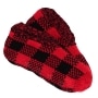 Buffalo Plaid Sherpa Lined Slipper Sock - Red S/M