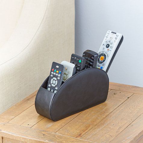Leather Look Remote Control Organizers