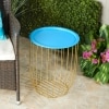 Wire Storage Side Table with Removable Tabletop - Blue