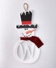 Snowman Monogram Door Hangers - W