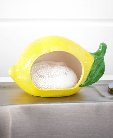 Whimsical Scrubby and Sponge Holder Sets - Lemon
