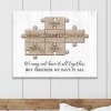 Personalized Family Puzzle Wall Signs - Brown 11" x 14"