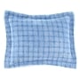 Two-Toned Chenille Bedspreads or Shams - Blue/Light Blue Standard Sham