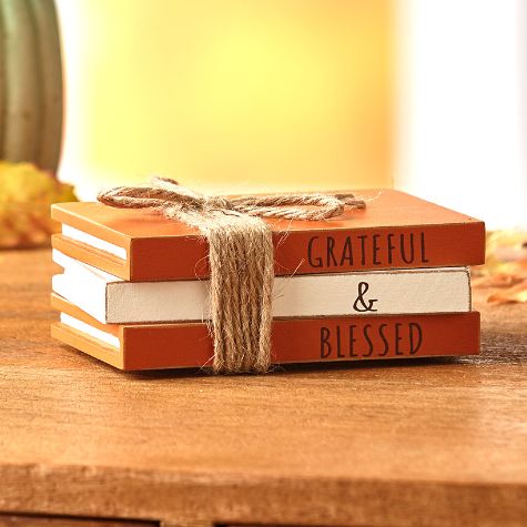 Inspirational Stacked Book Decor