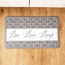 Live Love Laugh Kitchen Curtains or Comfort Mats