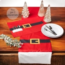Santa Suit Table Runner or Placemats