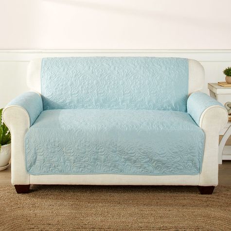 Blue Paisley Furniture Covers - Loveseat