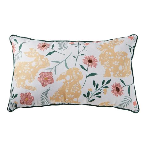 Easter Floral Decorative Pillows - Floral Bunnies