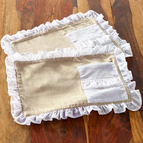 Ruffled Table Runner or Placemats - Set of 2 Placemats