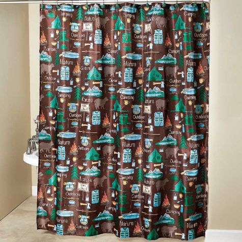 Campsite Bathroom Collection - Shower Curtain