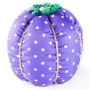 Decorative Plush Halloween Pumpkins - 6" Purple Polka Dot