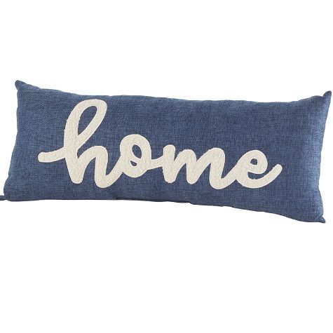 Burlap Appliqué Accent Pillows - Navy Home
