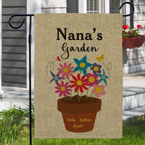 Personalized Flower Pot Garden Stone or Flag